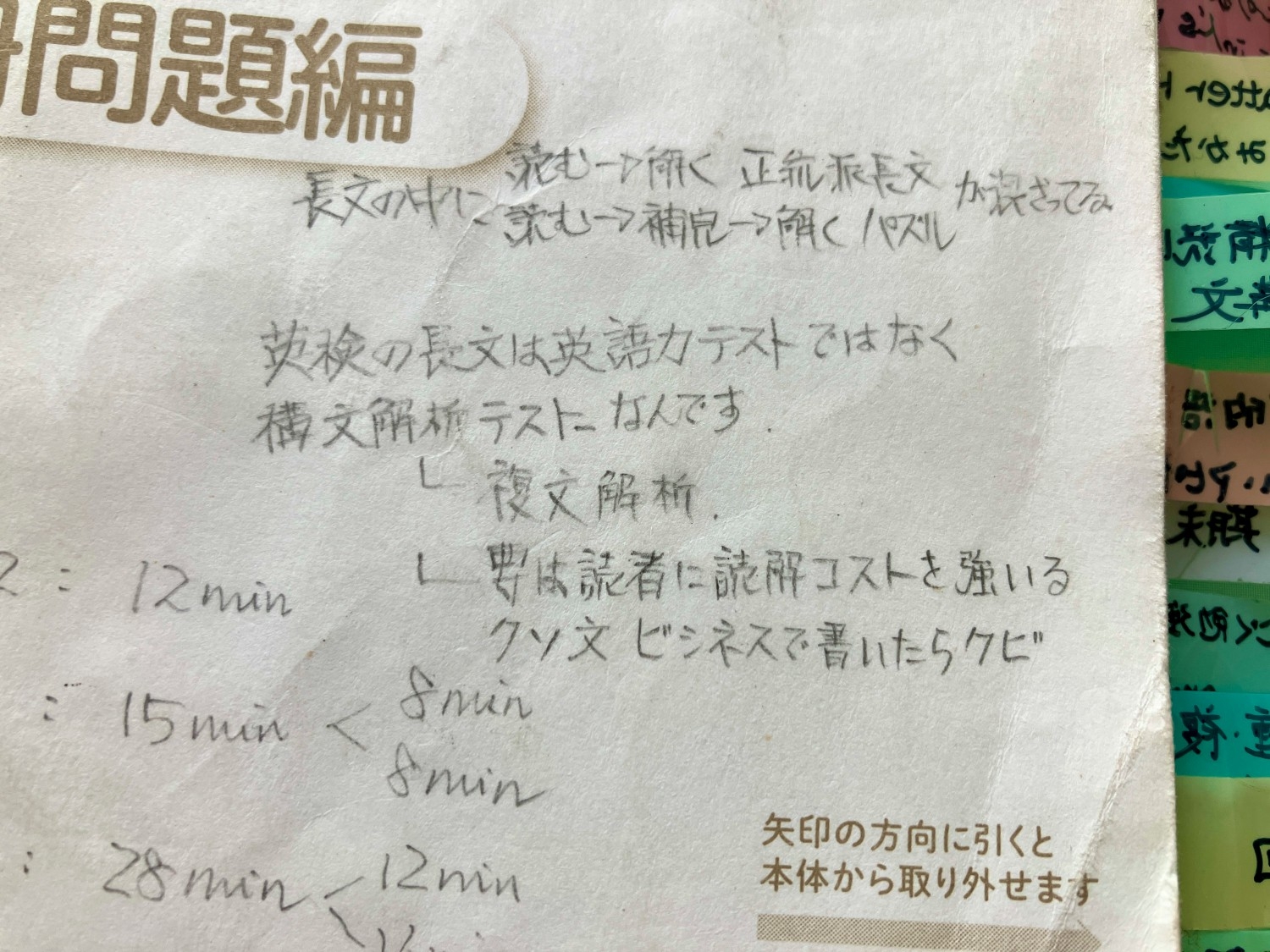 勉強中の悪態をメモしている画像