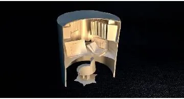 Blog post thumbnail for 突然のペーパー・クラフト 三日月デスク