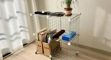 Blog post thumbnail for My Desk Gets a Power-Up with a Wire Net Cabinet