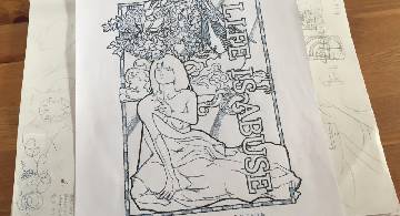 Blog post thumbnail for 久々に絵をかいた LIFE IS ABUSE