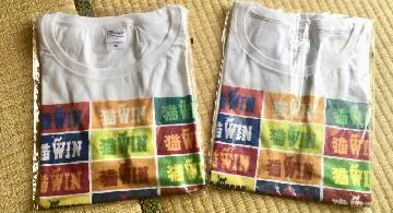 Blog post thumbnail for 「猫 WIN」 T-shirt